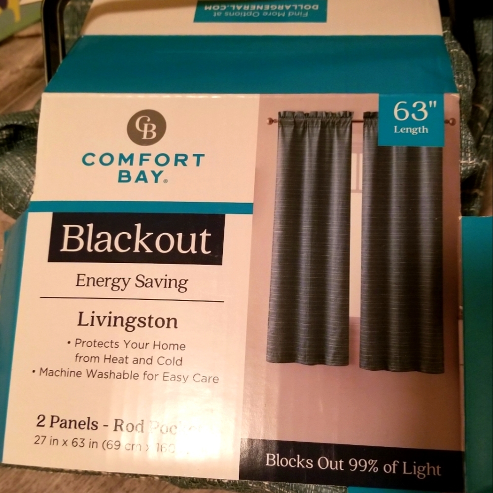 63" Set of Blackout Curtains